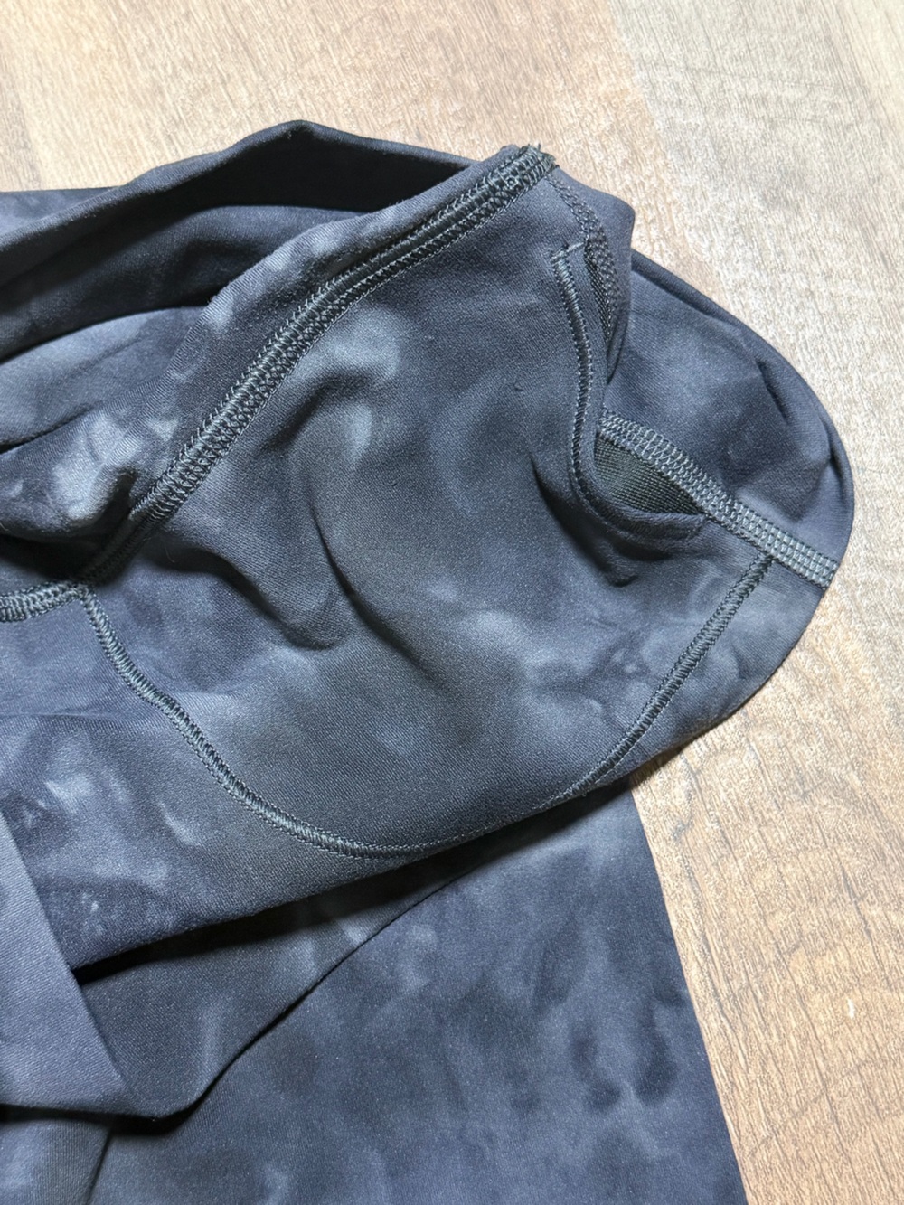 Lululemon Black Gray Tie Dye High Rise Leggings Hidden Pocket | Size 4 - Picture 4 of 8
